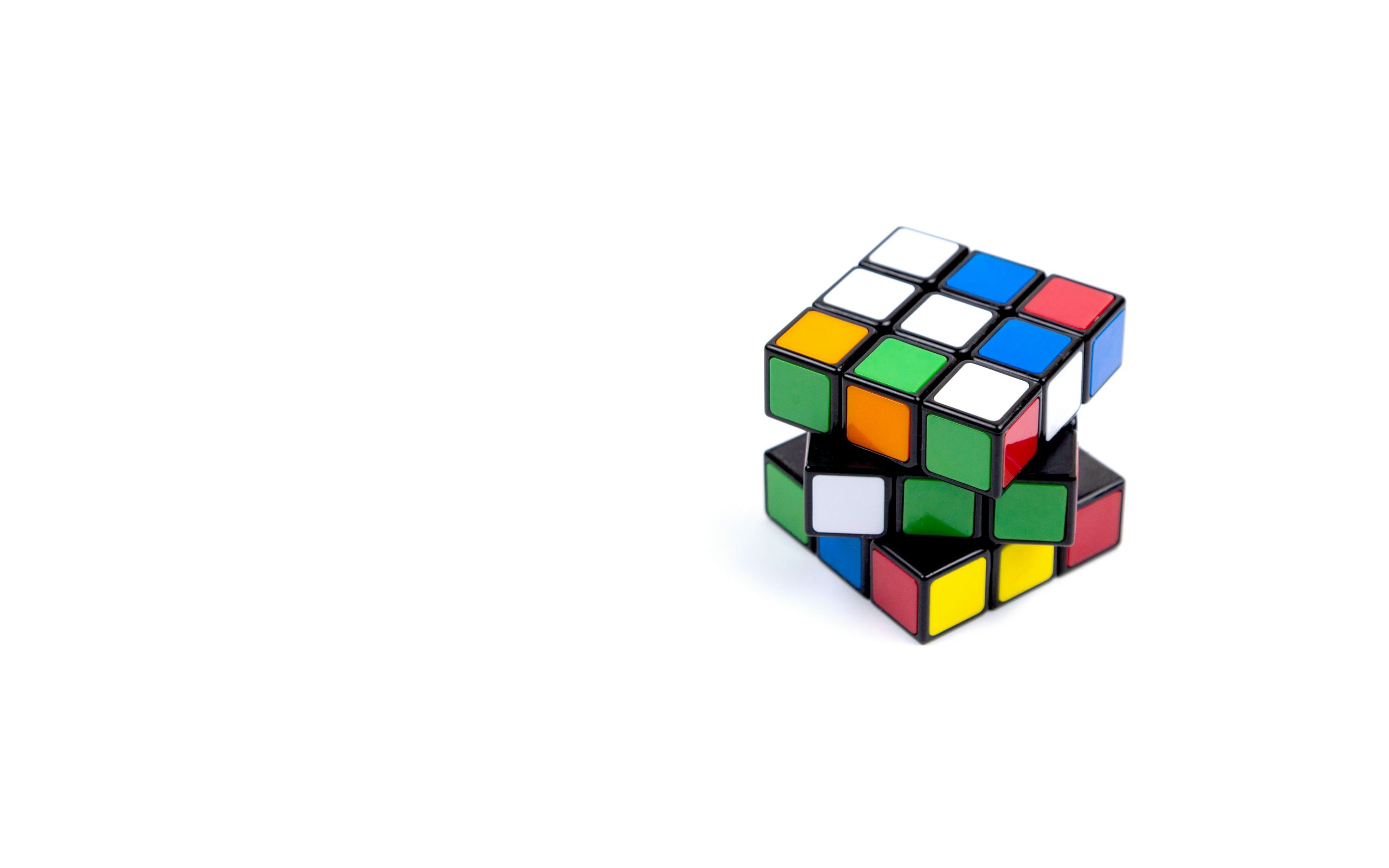 Rubik's cube on a white background